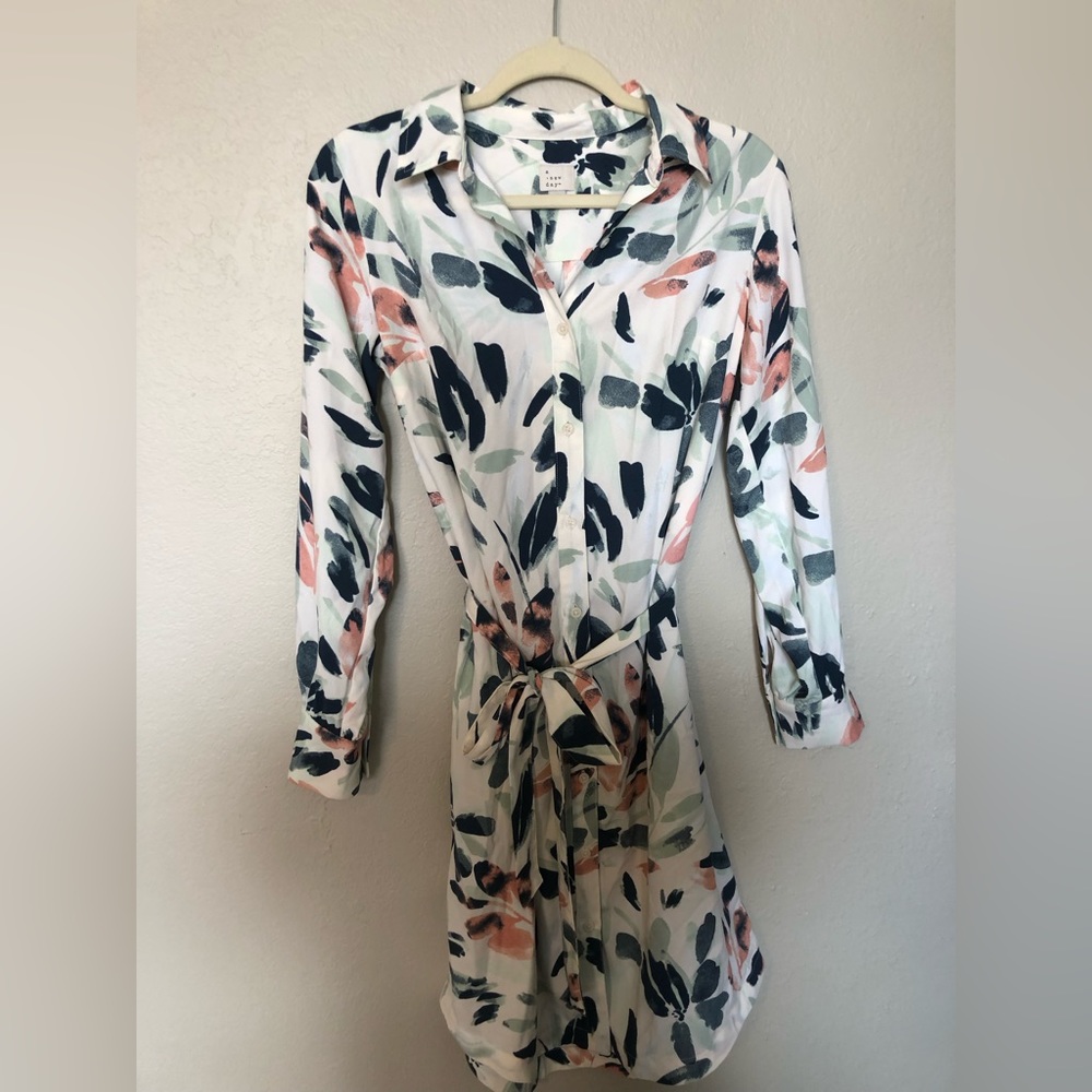 Beautiful Floral Shirt Dress